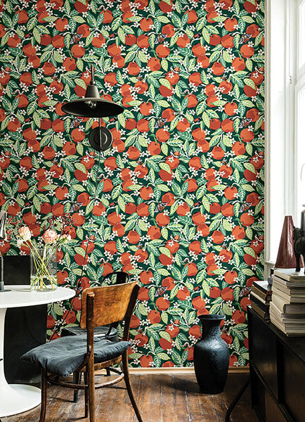 PrintFresh PFS4816 Juniper Orange Grove Peel and Stick Wallp