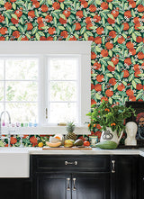 PrintFresh PFS4816 Juniper Orange Grove Peel and Stick Wallp