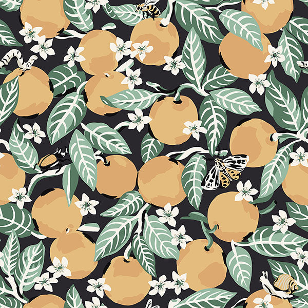 PrintFresh PFS4817 Ink Orange Grove Peel and Stick Wallpaper