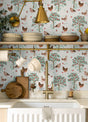 PrintFresh PFS6561 Hen House Linen Peel and Stick Wallpaper