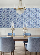 PrintFresh PFS6565 Fancy Cats Blue Peel and Stick Wallpaper
