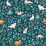 PrintFresh PFS6566 Must Love Cats Indigo Peel and Stick Wall