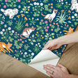 PrintFresh PFS6566 Must Love Cats Indigo Peel and Stick Wall