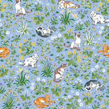 PrintFresh PFS6567 Must Love Cats Blue Peel and Stick Wallpa