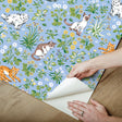 PrintFresh PFS6567 Must Love Cats Blue Peel and Stick Wallpa