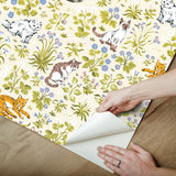 PrintFresh PFS6568 Must Love Cats Linen Peel and Stick Wallp