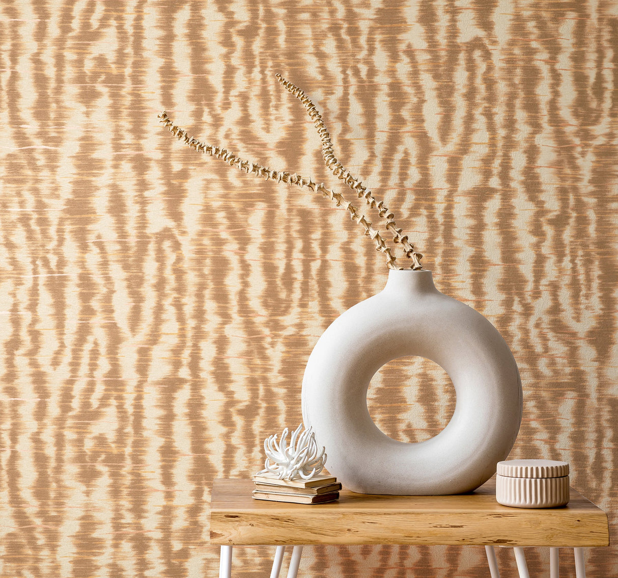 Fine Decor PK333442 Hartmann Rust Stripe Texture Wallpaper