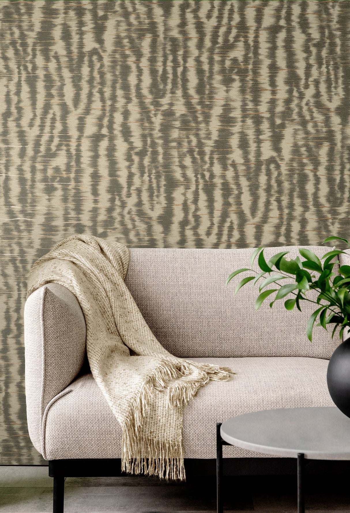 Fine Decor PK333443 Hartmann Brown Stripe Texture Wallpaper