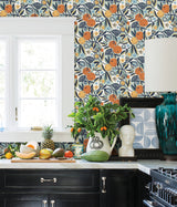 Pip & Lo PLS4199 Navy Clementine Garden Peel & Stick Wallpaper