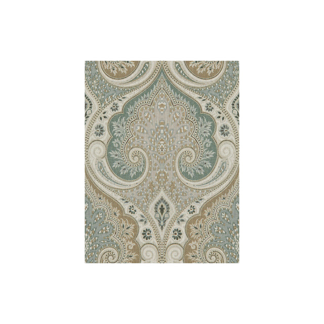 BAKER LIFESTYLE PP50321.6.0 LATIKA AQUA/TAUPE Fabric - Eade's Wallpaper