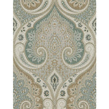 BAKER LIFESTYLE PP50321.6.0 LATIKA AQUA/TAUPE Fabric - Eade's Wallpaper