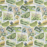 BAKER LIFESTYLE PP50339.1.0 OPERA POSTCARDS AQUA/MULTI Fabric - Eade's Wallpaper
