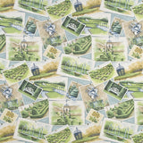 BAKER LIFESTYLE PP50339.1.0 OPERA POSTCARDS AQUA/MULTI Fabric - Eade's Wallpaper