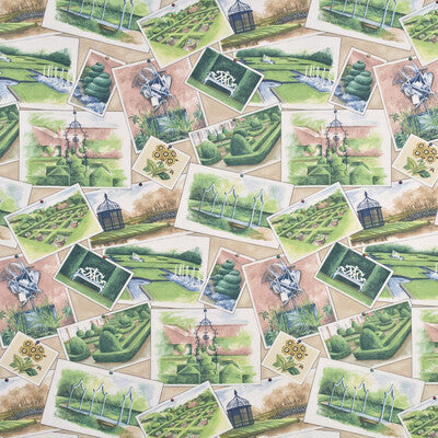 BAKER LIFESTYLE PP50339.2.0 OPERA POSTCARDS HONEY/MULTI Fabric - Eade's Wallpaper