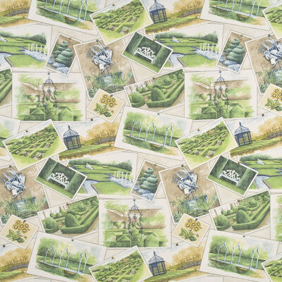 BAKER LIFESTYLE PP50339.3.0 OPERA POSTCARDS IVORY/MULTI Fabric - Eade's Wallpaper