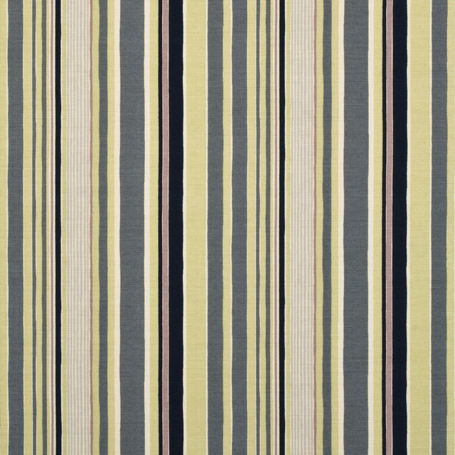 BAKER LIFESTYLE PP50360.1.0 MALLOW STRIPE CHARCOAL/MAUVE/DOVE Fabric - Eade's Wallpaper