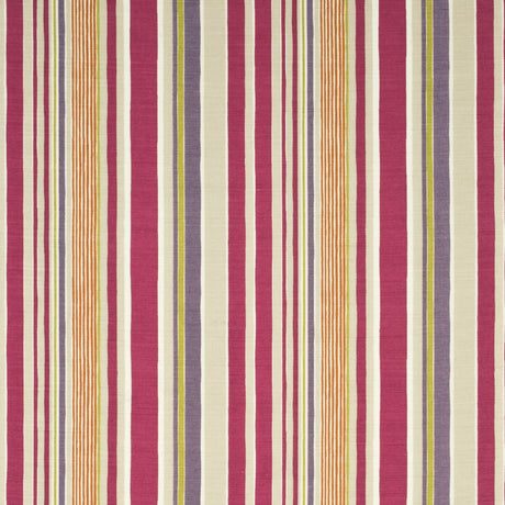 BAKER LIFESTYLE PP50360.3.0 MALLOW STRIPE SIENNA/FUCHSIA/STONE Fabric - Eade's Wallpaper