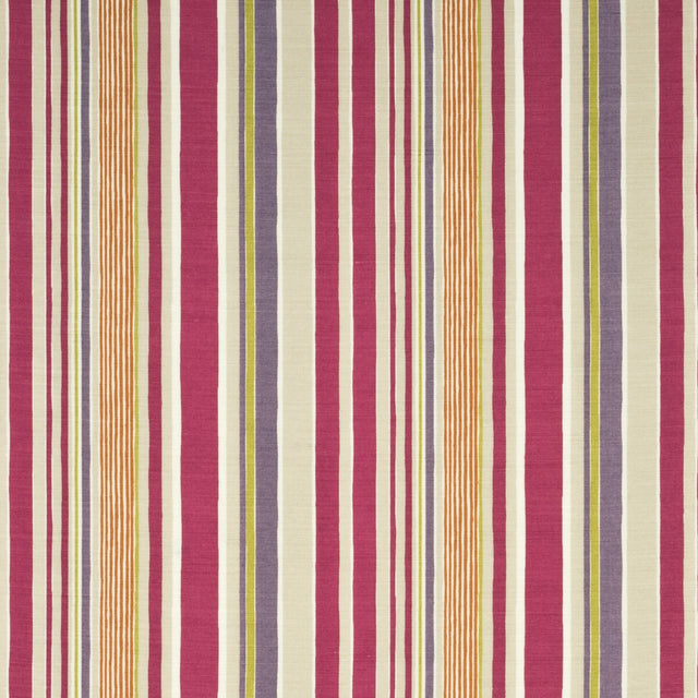 BAKER LIFESTYLE PP50360.3.0 MALLOW STRIPE SIENNA/FUCHSIA/STONE Fabric - Eade's Wallpaper