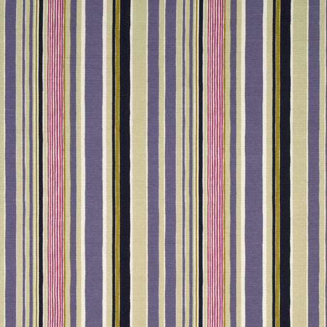 BAKER LIFESTYLE PP50360.6.0 MALLOW STRIPE DAMSON/MAUVE/TAUPE Fabric - Eade's Wallpaper