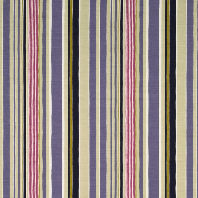BAKER LIFESTYLE PP50360.6.0 MALLOW STRIPE DAMSON/MAUVE/TAUPE Fabric - Eade's Wallpaper