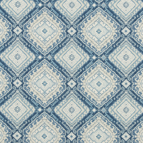 BAKER LIFESTYLE PP50432.2.0 ROZEL INDIGO Fabric - Eade's Wallpaper