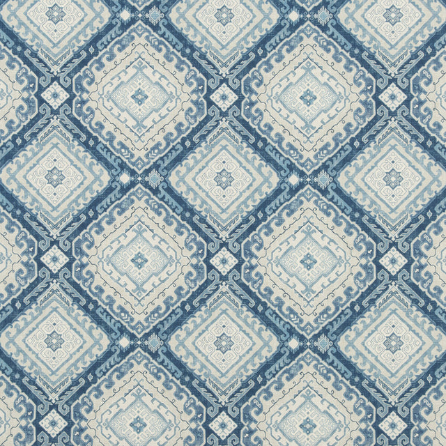 BAKER LIFESTYLE PP50432.2.0 ROZEL INDIGO Fabric - Eade's Wallpaper