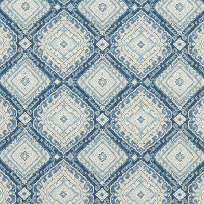BAKER LIFESTYLE PP50432.2.0 ROZEL INDIGO Fabric - Eade's Wallpaper
