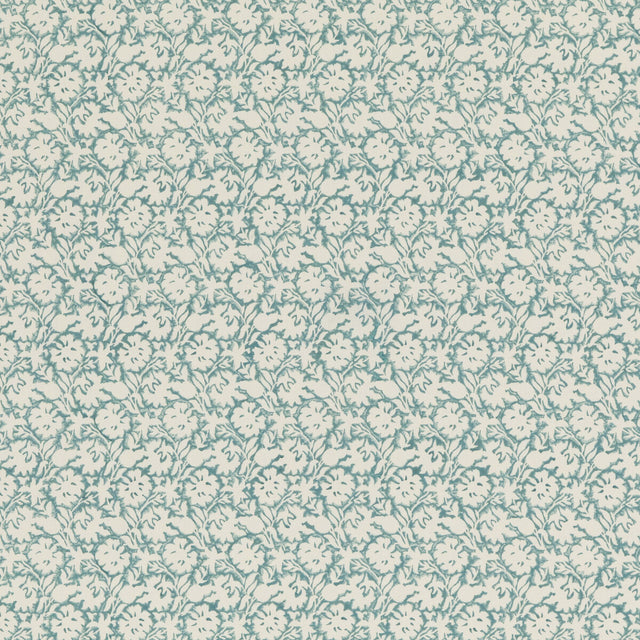 BAKER LIFESTYLE PP50480.3.0 FLOWER PRESS AQUA Fabric - Eade's Wallpaper