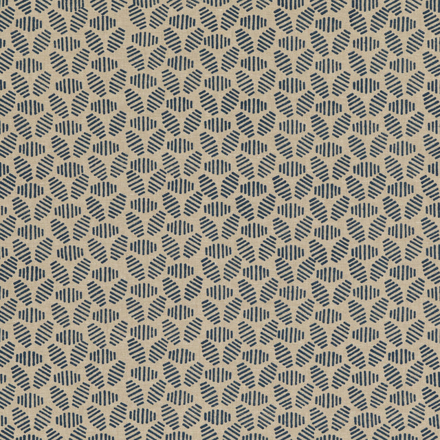 BAKER LIFESTYLE PP50482.1.0 BUMBLE BEE INDIGO Fabric - Eade's Wallpaper