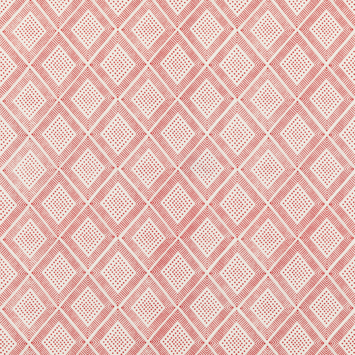 BAKER LIFESTYLE PP50484.2.0 BLOCK TRELLIS RUSTIC RED Fabric - Eade's Wallpaper