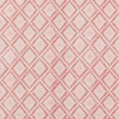 BAKER LIFESTYLE PP50484.2.0 BLOCK TRELLIS RUSTIC RED Fabric - Eade's Wallpaper