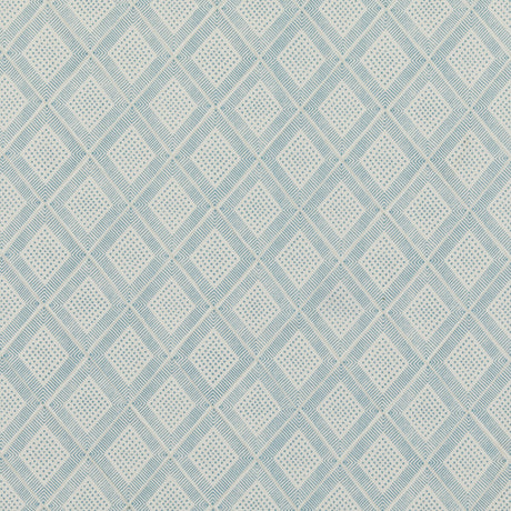 BAKER LIFESTYLE PP50484.3.0 BLOCK TRELLIS AQUA Fabric - Eade's Wallpaper