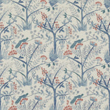 BAKER LIFESTYLE PP50502.1.0 LULWORTH BLUE/RED Fabric - Eade's Wallpaper