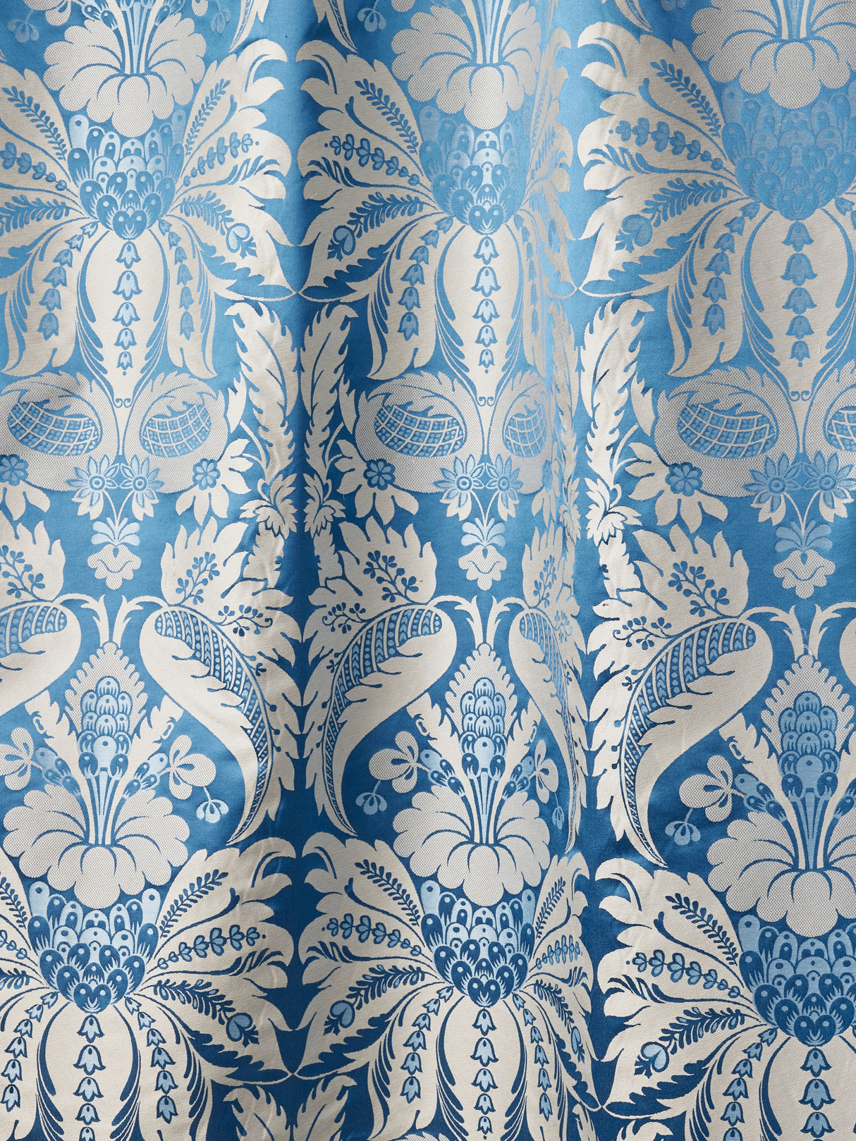 Scalamandre PQ 00021865 BLUE JAY ESTATE DAMASK Fabric - Eade's Wallpaper