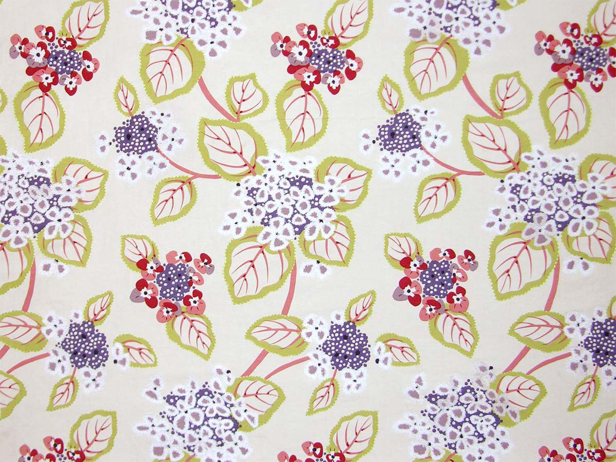 Scalamandre PQ 0003HYDR RED & VIOLET MIRANDA Fabric