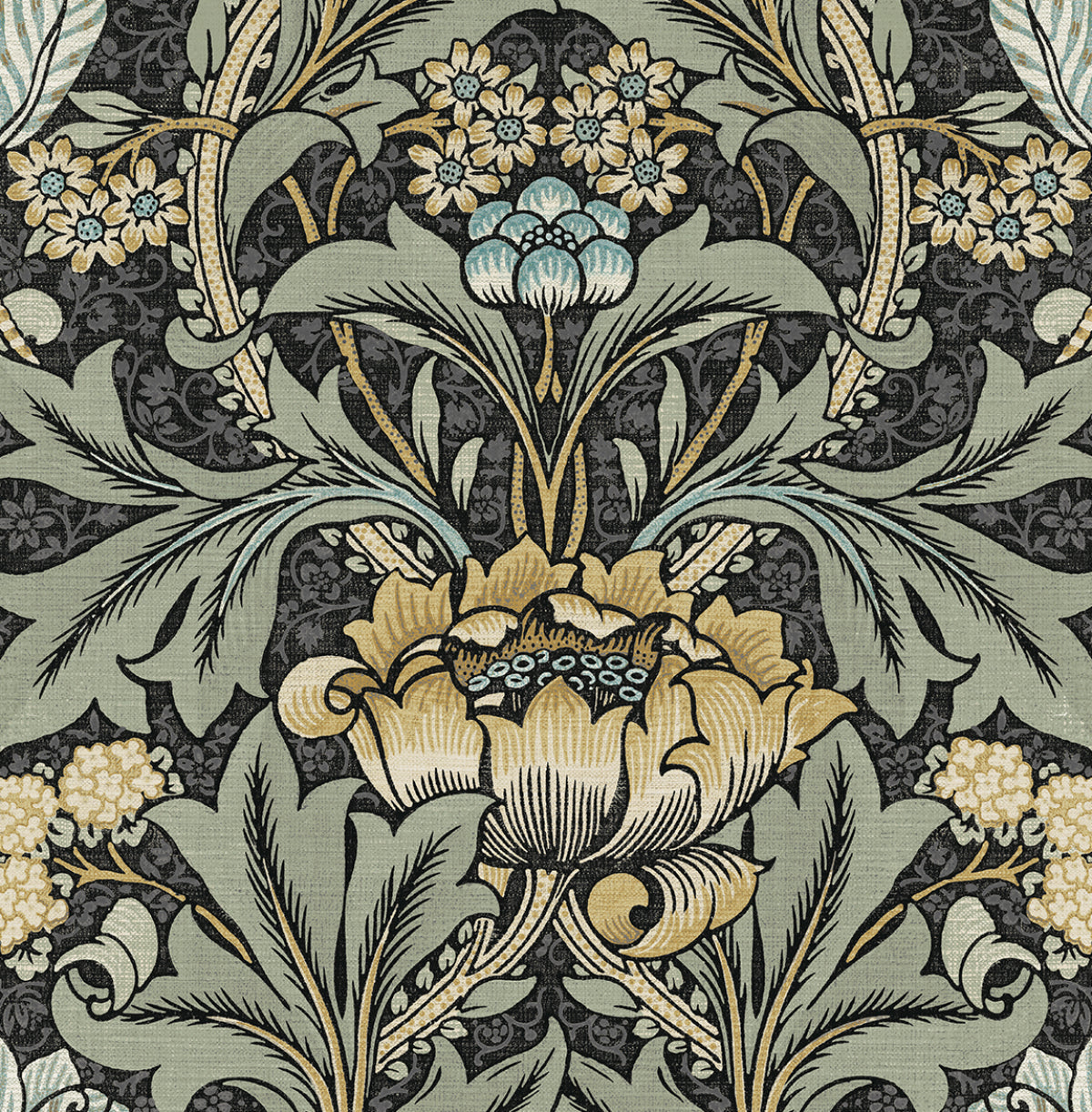 Seabrook PR10010 Acanthus Floral Prepasted