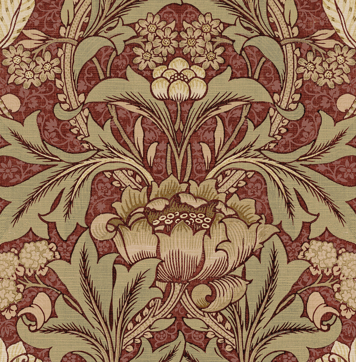 Seabrook PR10011 Acanthus Floral Prepasted