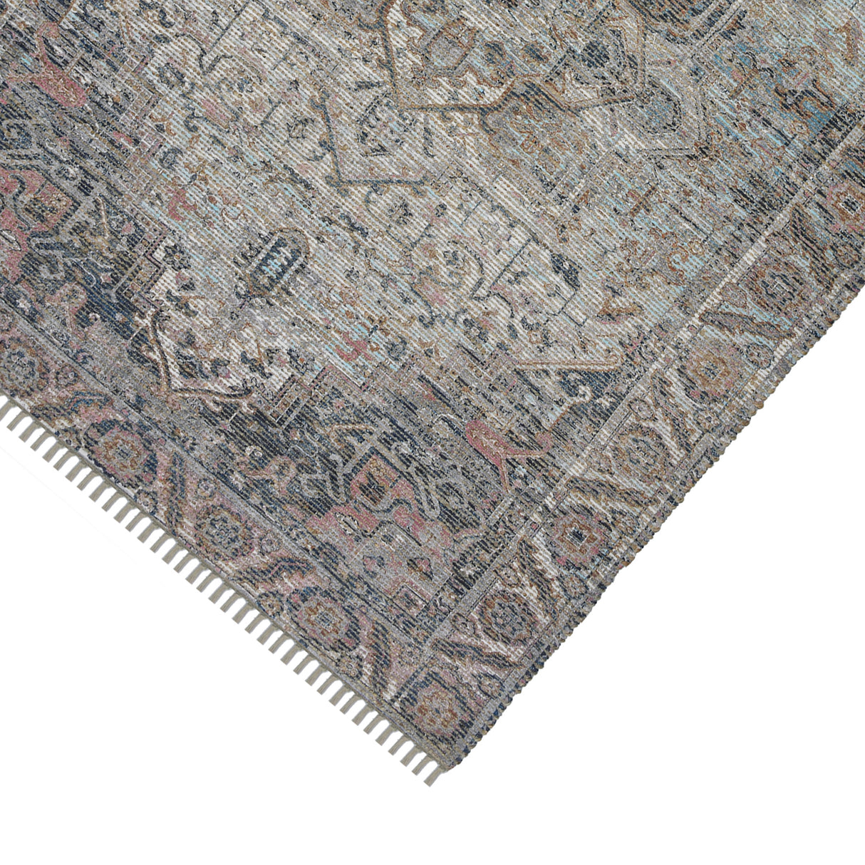 Amer Rugs PRE-5 Prairie Farmhouse Oriental /Pink Area Rug
