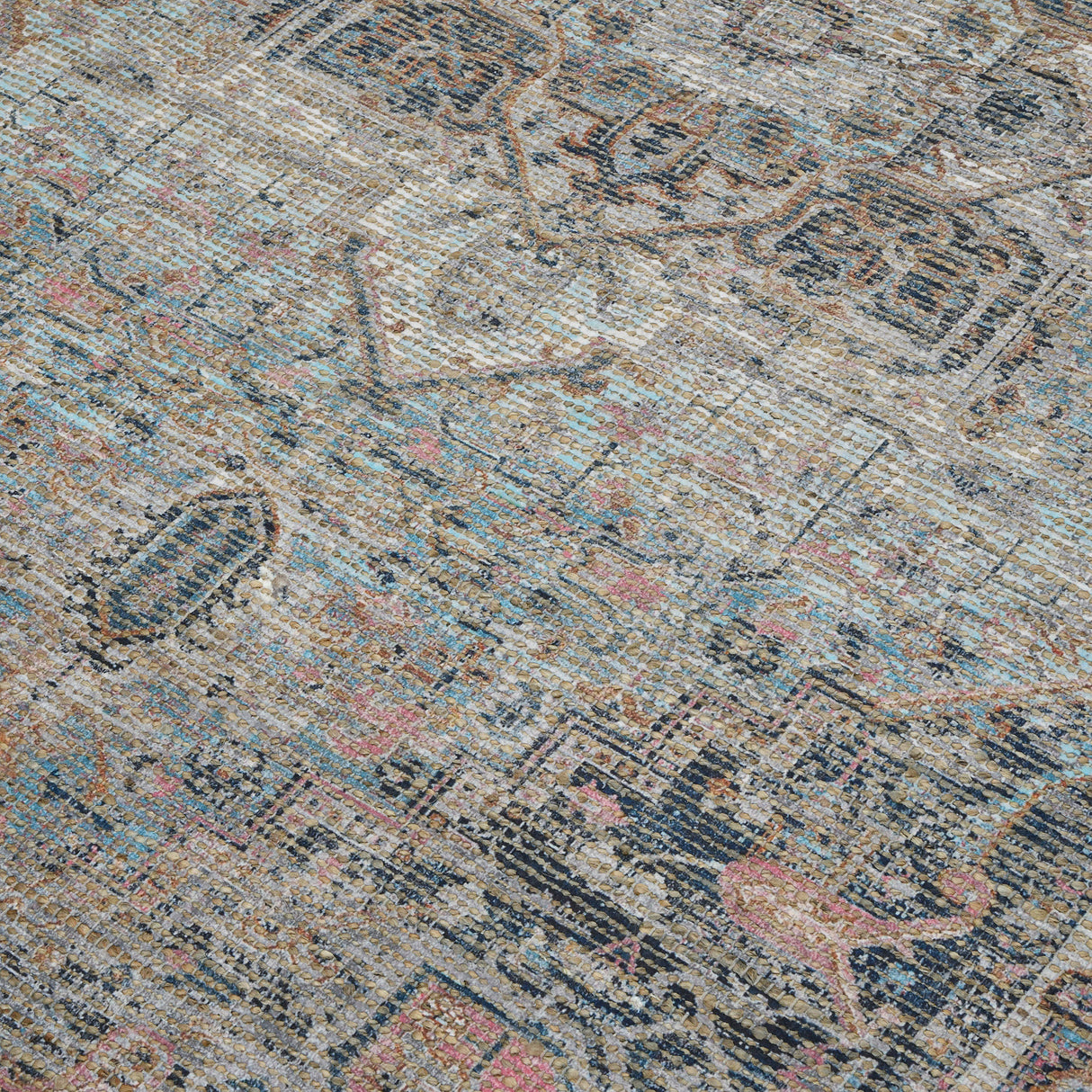 Amer Rugs PRE-5 Prairie Farmhouse Oriental /Pink Area Rug