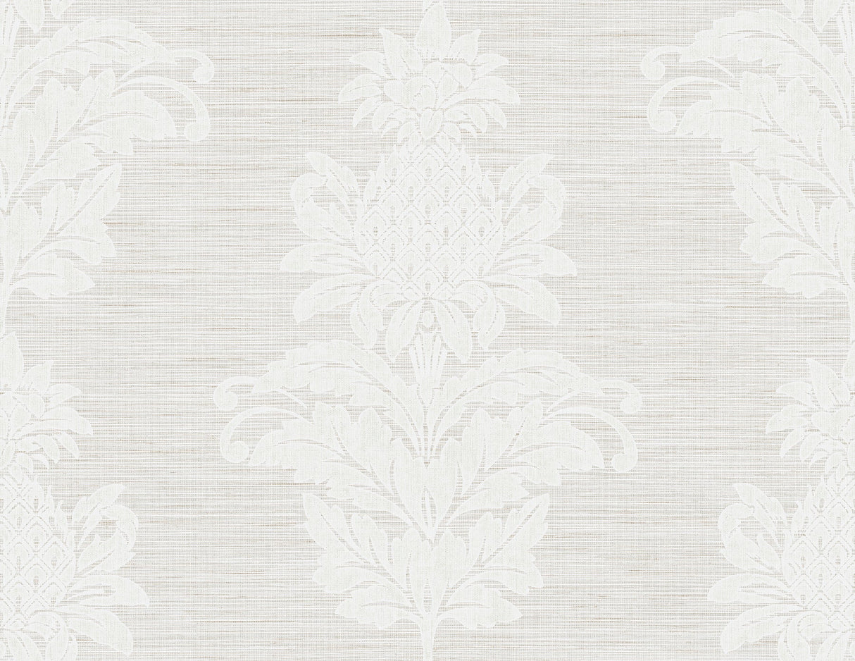Kenneth James PS40710 Pineapple Grove Grey Damask Wallpaper