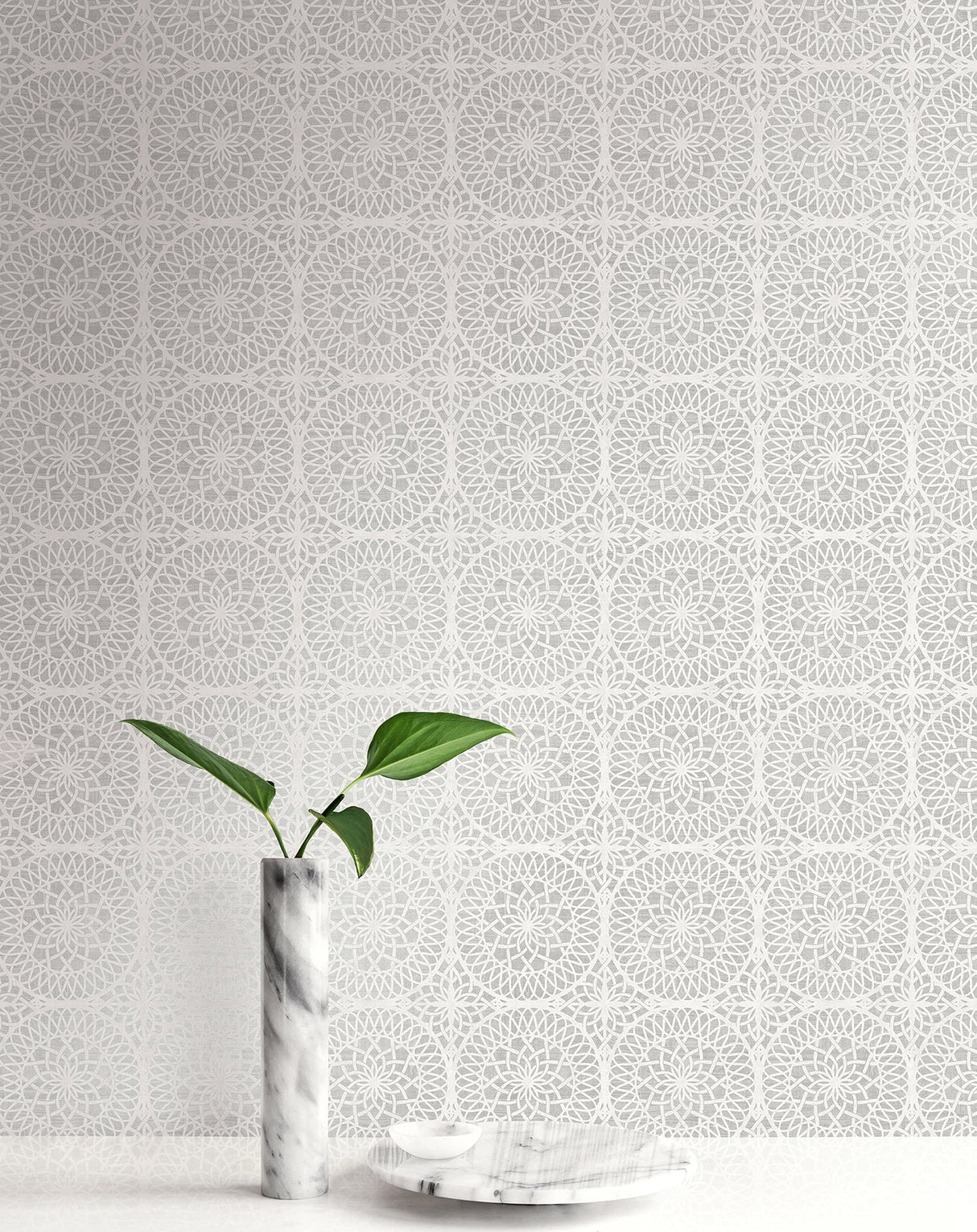 Kenneth James PS40810 Twist Pewter Medallion Wallpaper