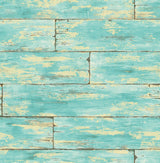 Kenneth James PS41002 Shipwreck Aquamarine Wood Wallpaper