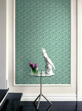 Kenneth James PS41404 Intertwined Dark Green Geometric Wallpaper