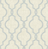 Kenneth James PS41702 Geometric Jute Grey Quatrefoil Wallpaper
