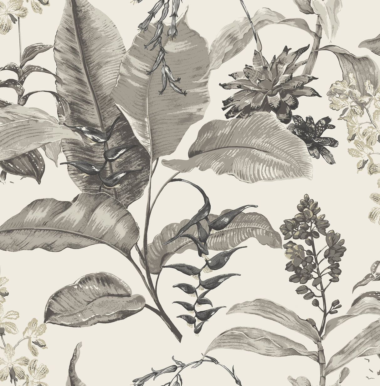 Kenneth James PS41800 Maui White Botanical Wallpaper