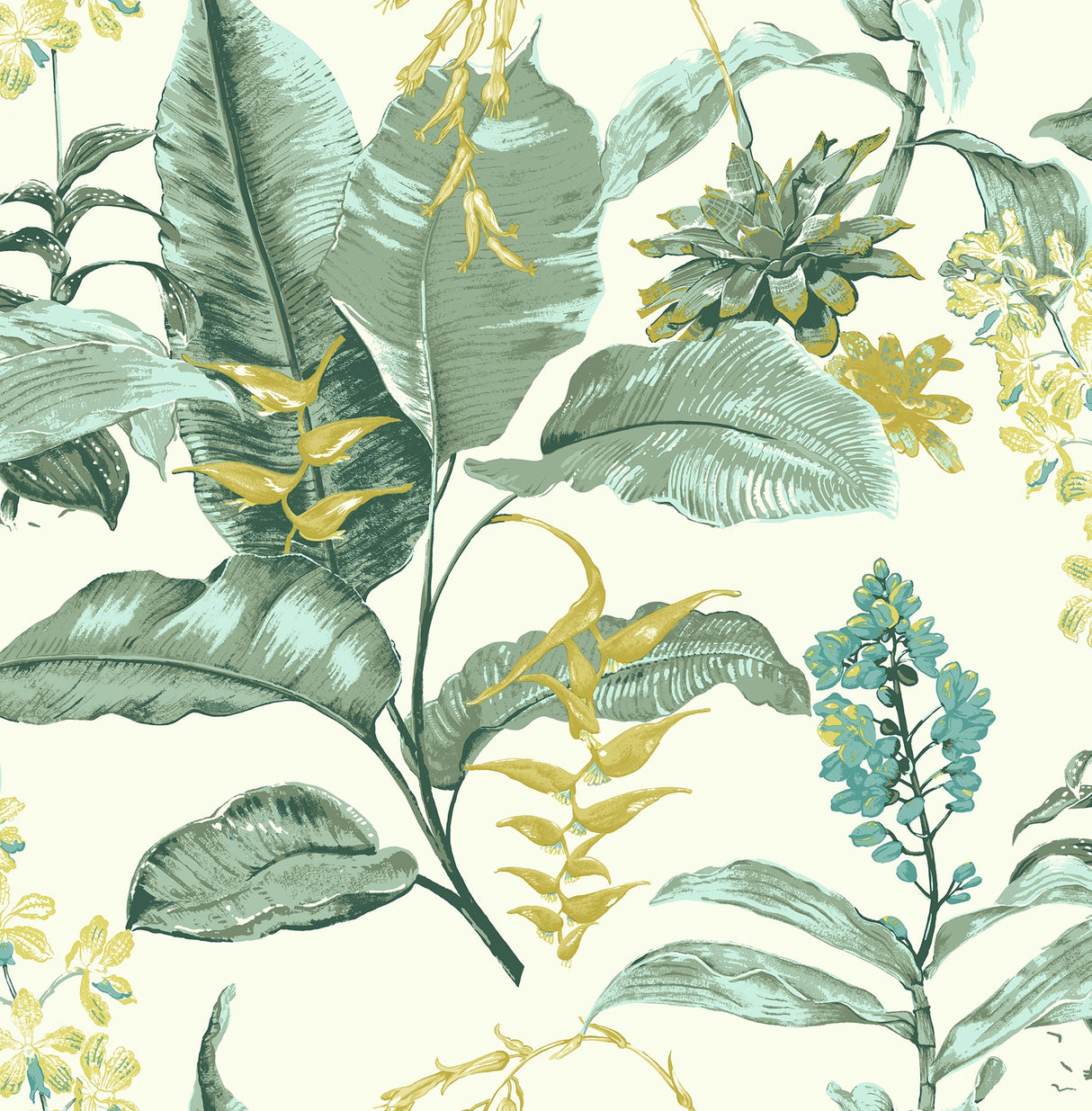 Kenneth James PS41804 Maui Green Botanical Wallpaper