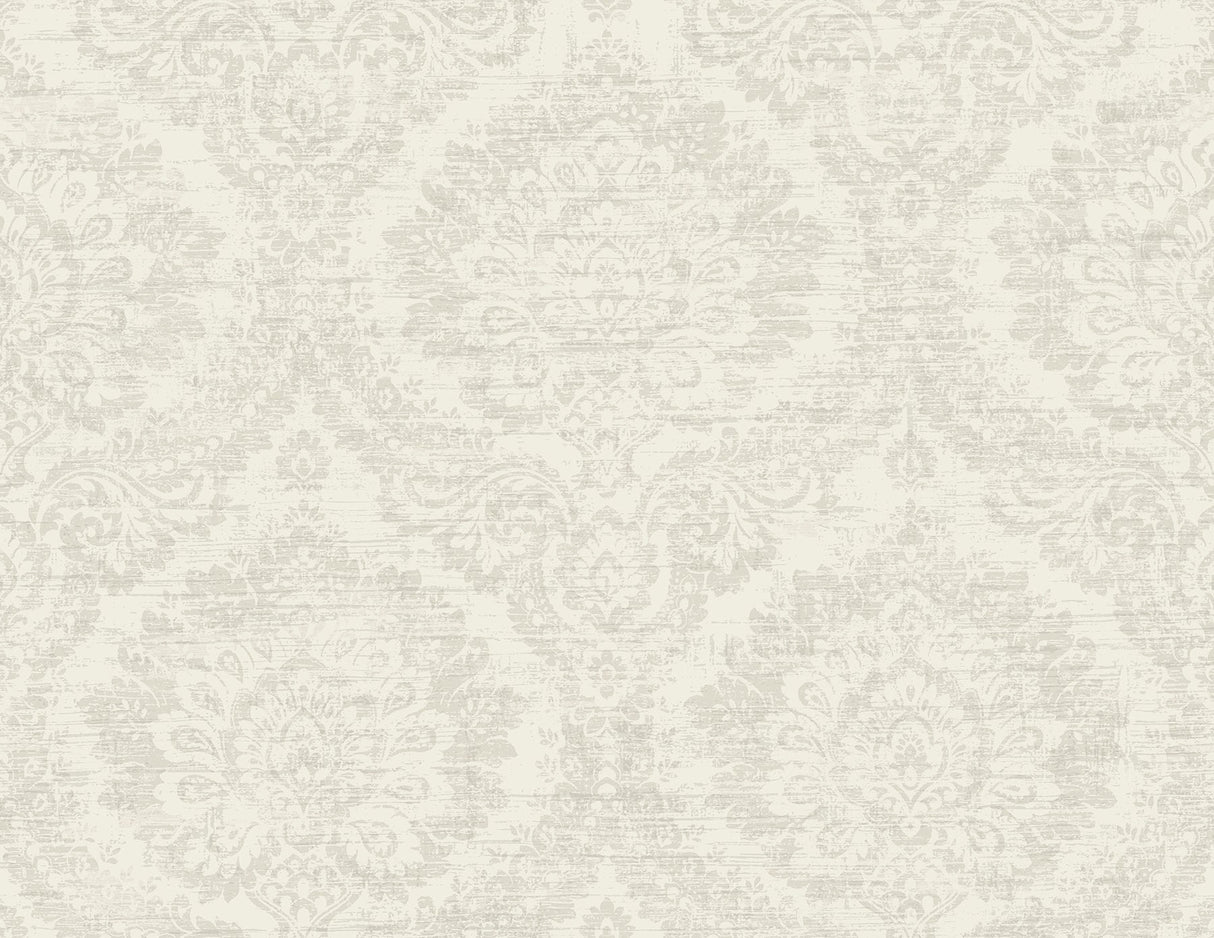 Kenneth James PS41905 Kauai Beige Damask Wallpaper