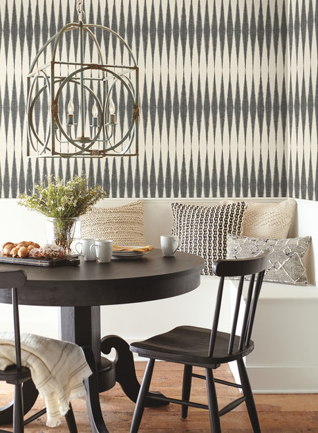 York PSW1004RL Magnolia Home Handloom Black Peel & Stick Wallpaper