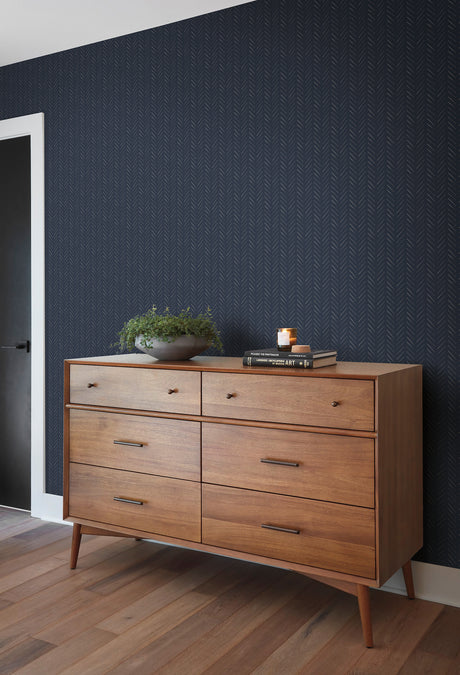 York PSW1022RL Magnolia Home Pick-Up Sticks Blue Peel & Stick Wallpaper