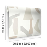 York PSW1056RL Modernist Neutral Peel & Stick Wallpaper